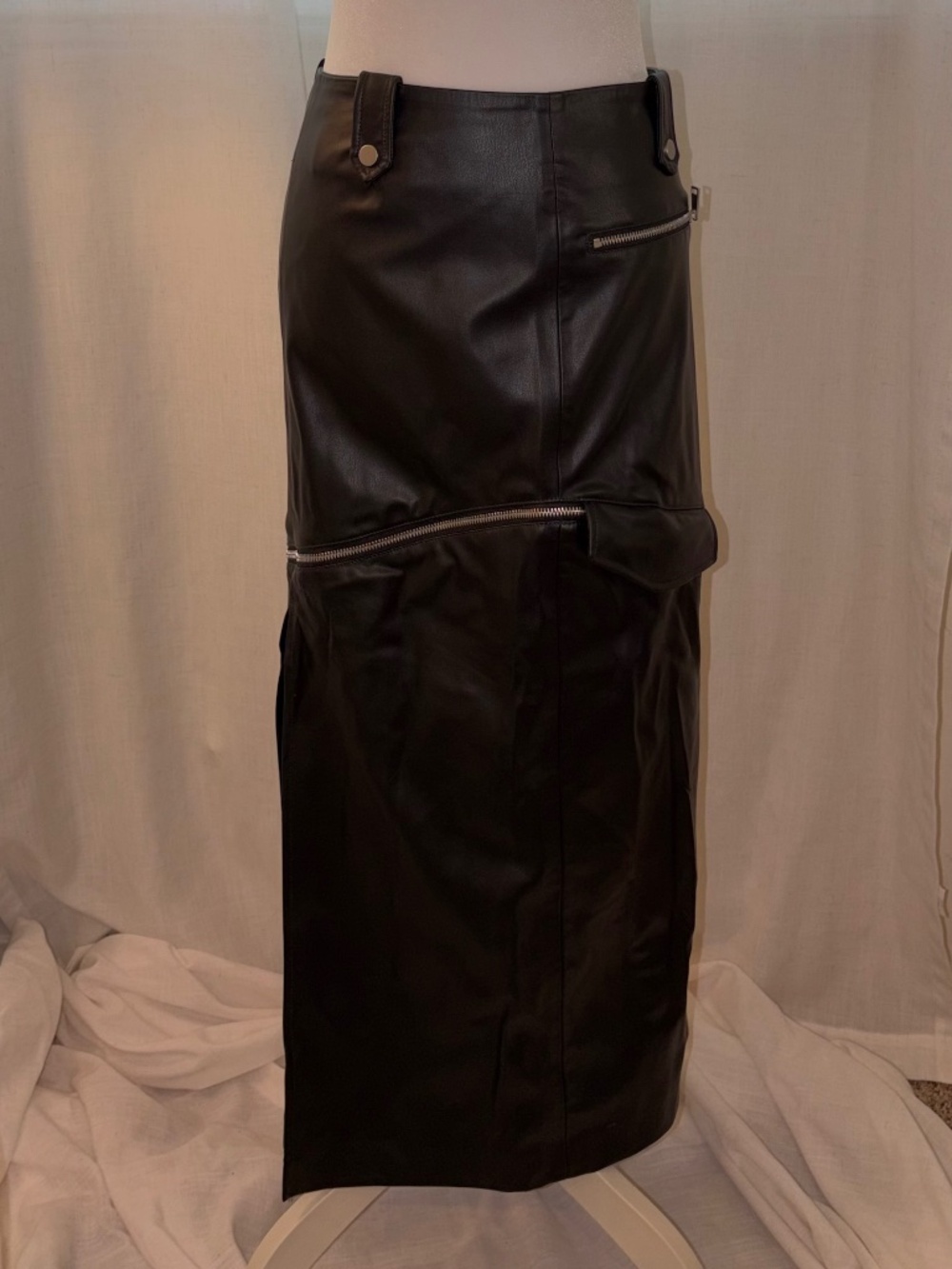 Zara faux leather maxi skirt
